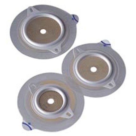 Skin Barrier Flange Assura Extra Pre-Cut, Extra Blue Code 1-3/8" Stoma #14237
