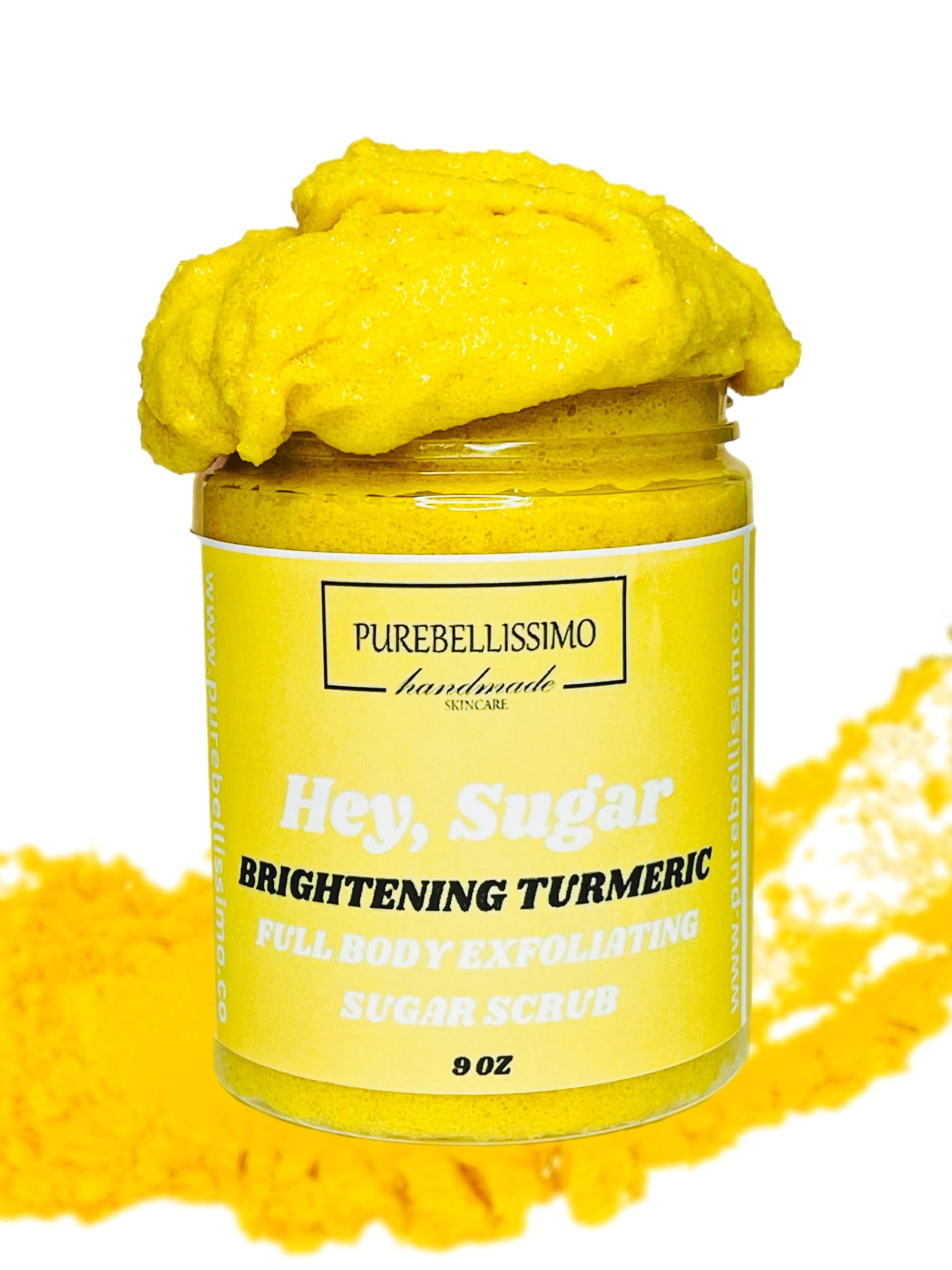Skin Brightening Turmeric Full RE32 Body Sugar Scrub, Scrub for Dark