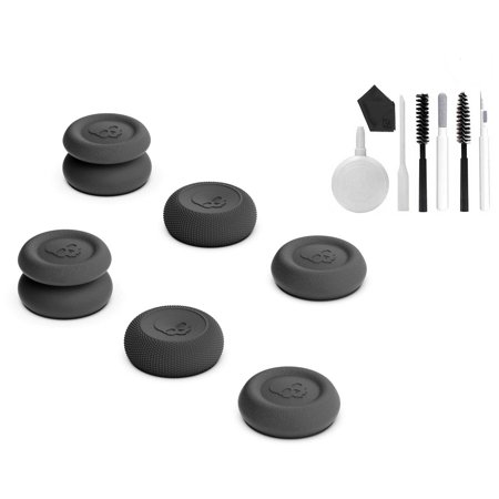 Pre-Owned Skin, CQC and FPS Thumb Grips Joystick Cap Analog Stick Cover for Xbox Controller- Black, Set of 6 BOLT AXTION Bundle