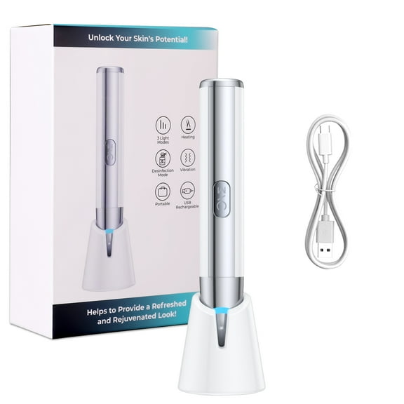Skin Care Device, Handheld High Frequency Facial Machine, Portable Face Massager, Smoother Skin Texture and Enhanced Absorption