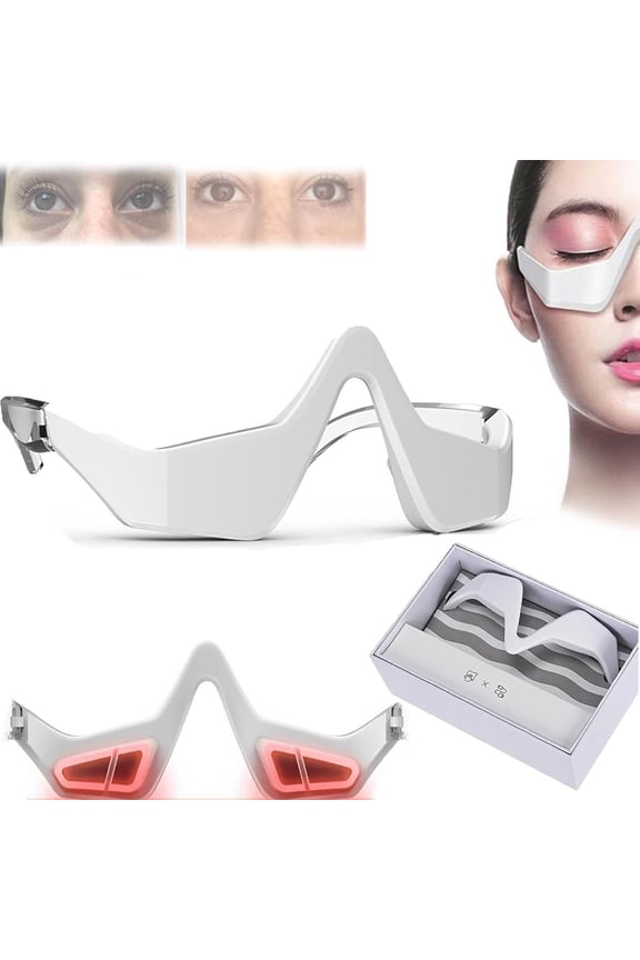 Skin Care Red Light Therapy Glasses Specifically for Dark Circles and Under Eye Bags - Intense Microcurrent Eye Masks for Dark Circles and Puffiness - Anti Aging Brightening Glasses