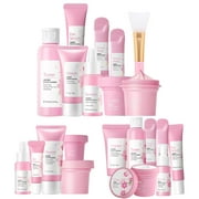 TUSANG Skin Care Set , Beauty Gift Sets Skin Care Kit with Cleanser, Serum, Eye Cream, Face Cream Travel Kit for Women Mom Wife Teen Girls Gentle Skin Cleaning TSA-Friendly Sizes