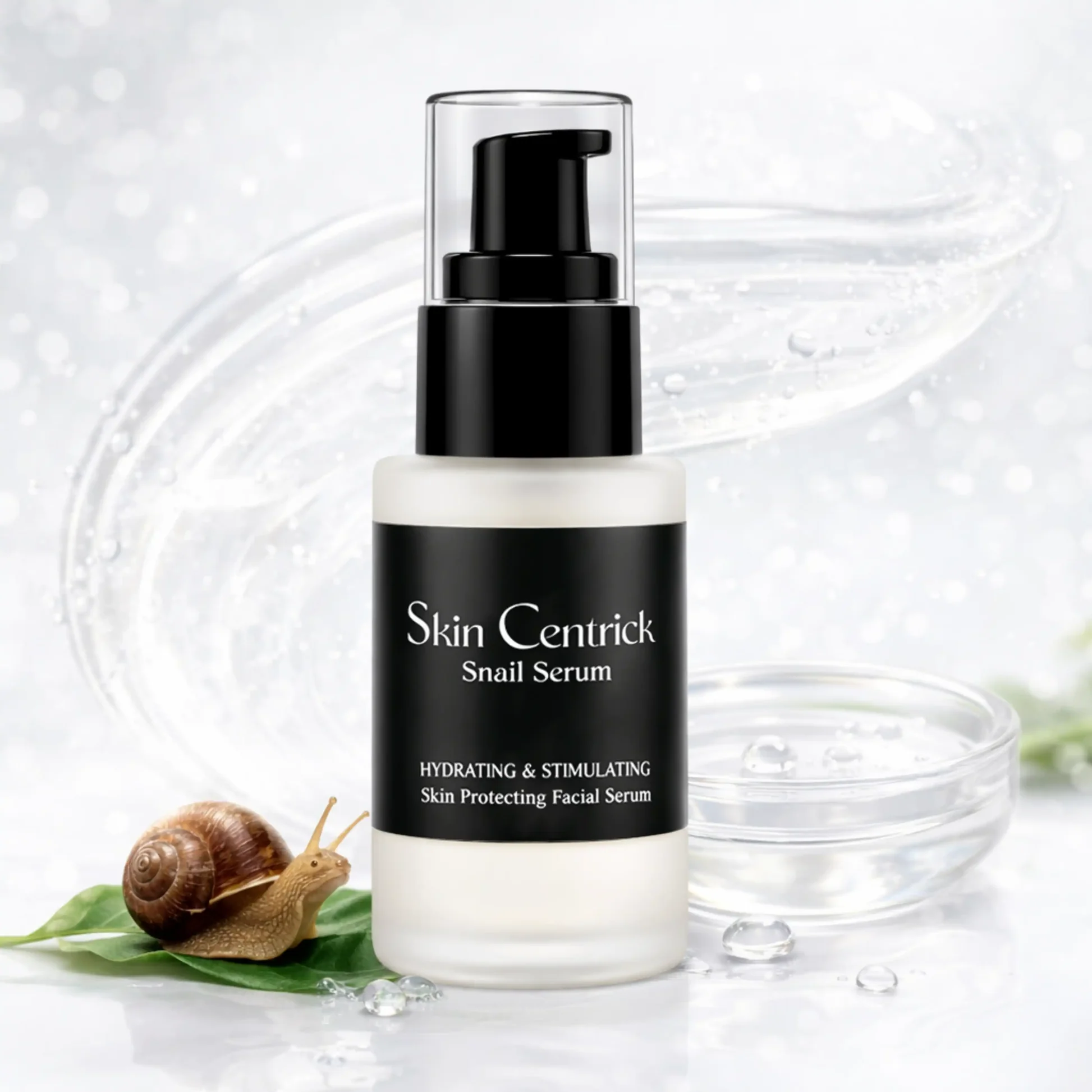 Skin Centrick Snail Repair Face Serum | Hydrating & Skin Barrier Repair Serum | Snail Secretion Filtrate, Niacinamide & Hyaluronic Acid | Helps Improve Skin Tex