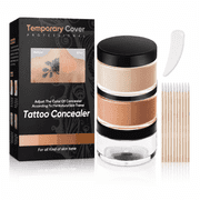 Wundmed Full Coverage Tattoo Cover Up Cream,Skin Concealer Makeup, Full Coverage