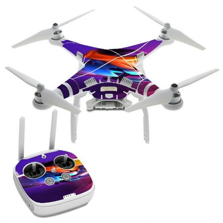 Skin Decal For Dji Phantom 3 Professional Drone / Futuristic Digital Glass