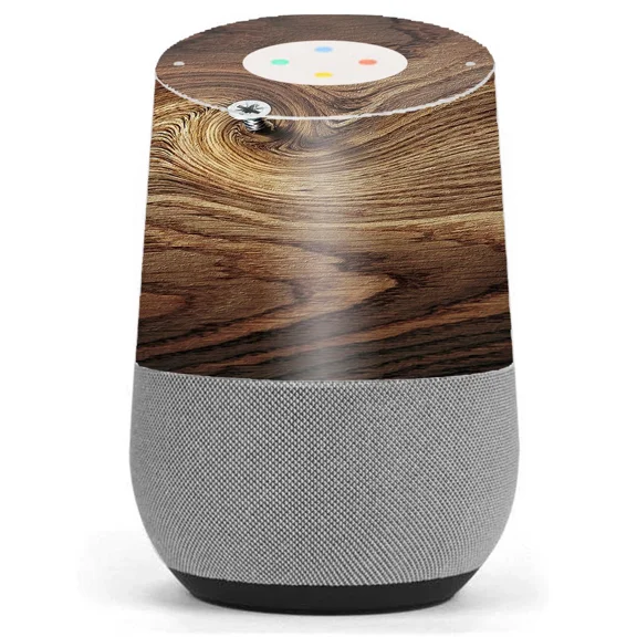 Skin Decal For Google Home / Dark Wood Knot Screw In Walnut