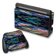 Skin Decal For Nintendo Switch Vinyl Wrap / Abalone Blue Black Shell Design