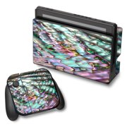 Skin Decal For Nintendo Switch Vinyl Wrap / Abalone Pink Green Purple Sea Shell