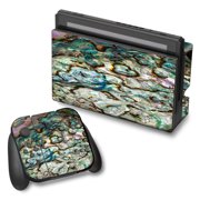Skin Decal For Nintendo Switch Vinyl Wrap / Abalone Shell Gold Underwater