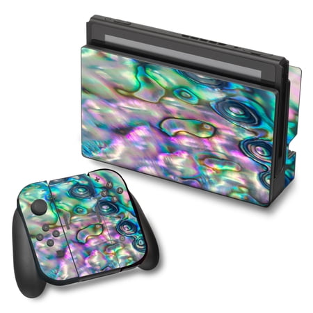 Skin Decal For Nintendo Switch Vinyl Wrap / Abalone Shell Pink Green Blue Opal