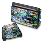 Skin Decal For Nintendo Switch Vinyl Wrap / Abalone Swirl Shell Design Blue