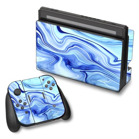 Skin Decal For Nintendo Switch Vinyl Wrap / Blue Marble Rocks Glass