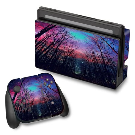 Skin Decal For Nintendo Switch Vinyl Wrap / Galaxy Sky Through Trees Forest