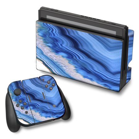 Skin Decal For Nintendo Switch Vinyl Wrap / Geode Closeskin Decal For Nintendo Switch Vinyl Wrap / Up Blue Crystals