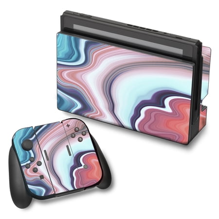 Skin Decal For Nintendo Switch Vinyl Wrap / Geode Stone Rock Swirl Mix