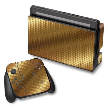 Skin Decal For Nintendo Switch Vinyl Wrap / Gold Pattern Shiney