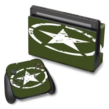 Skin Decal For Nintendo Switch Vinyl Wrap / Green Army Star Military