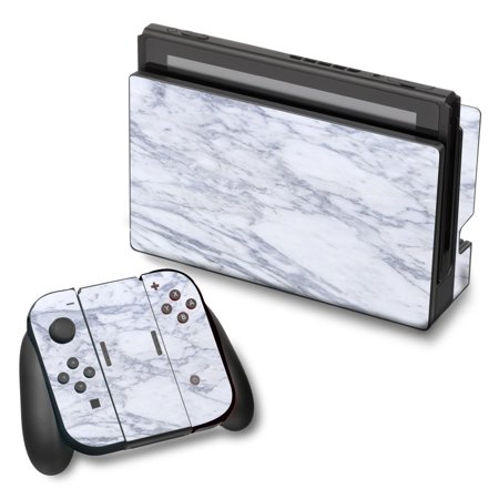 Skin Decal For Nintendo Switch Vinyl Wrap / Grey White Standard Marble