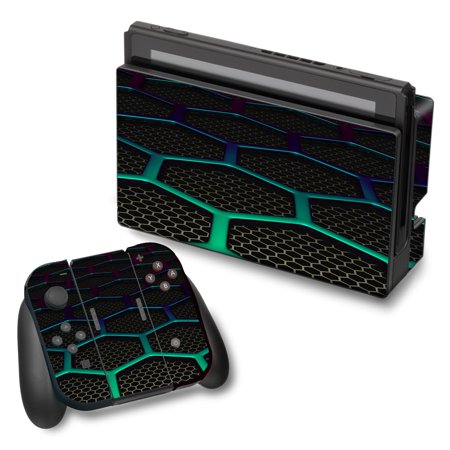 Skin Decal For Nintendo Switch Vinyl Wrap / Metal Grid Futuristic Panel