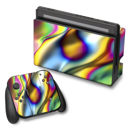 Skin Decal For Nintendo Switch Vinyl Wrap / Oil Slick Rainbow Opalescent Design Awesome