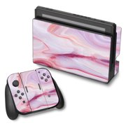 Skin Decal For Nintendo Switch Vinyl Wrap / Pink Stone Marble Geode