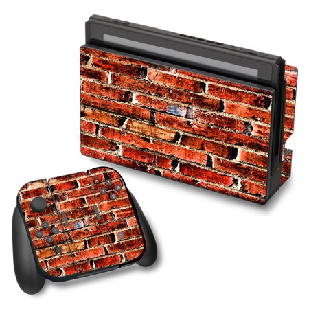 Skin Decal For Nintendo Switch Vinyl Wrap / Red Brick Wall Rough Brickhouse