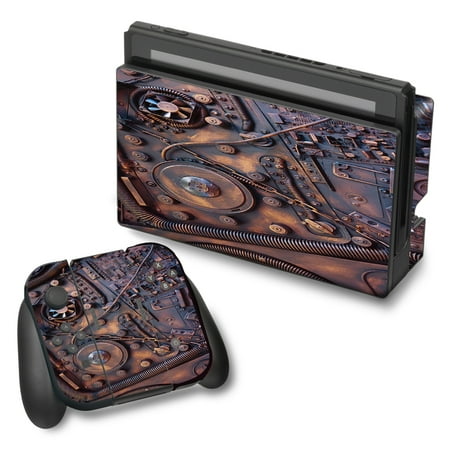 Skin Decal For Nintendo Switch Vinyl Wrap / Steampunk Metal Panel Vault Fan Gear