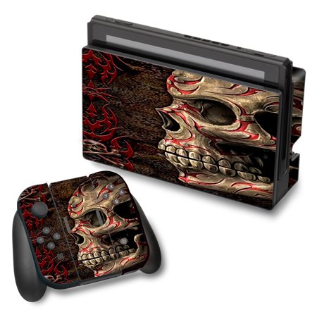Skin Decal For Nintendo Switch Vinyl Wrap / Wicked Evil Tribal Skull Tattoo