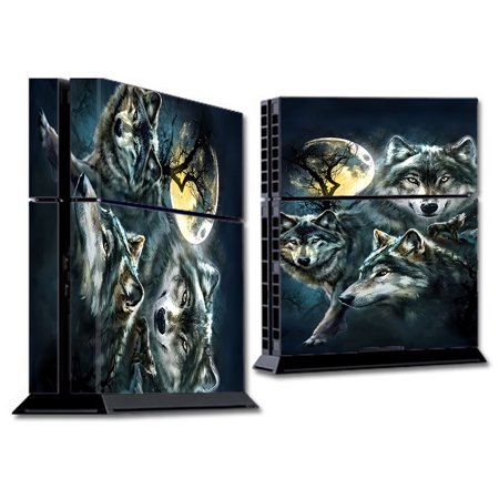 Skin Decal For Ps4 Playstation 4 Console / 3 Wolves Moonlight