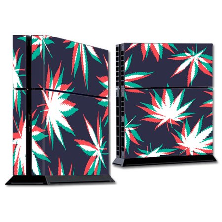 Skin Decal For Ps4 Playstation 4 Console / 3D Holographic Week Pot Leaf