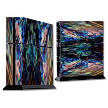 Skin Decal For Ps4 Playstation 4 Console / Abalone Blue Black Shell Design