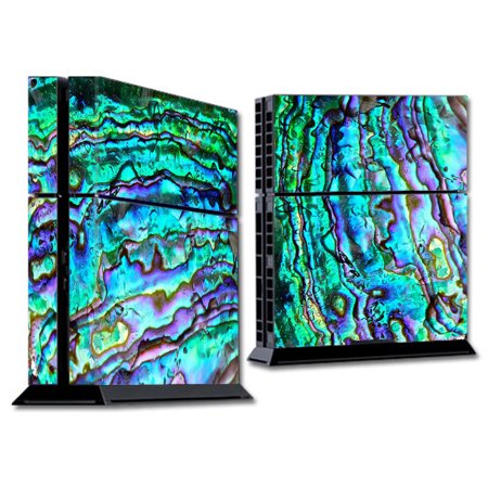 Skin Decal For Ps4 Playstation 4 Console / Abalone Ripples Green Blue Purple Shells