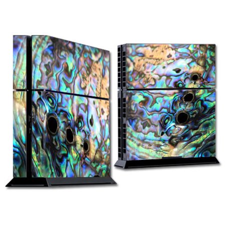Skin Decal For Ps4 Playstation 4 Console / Abalone Swirl Shell Design Blue