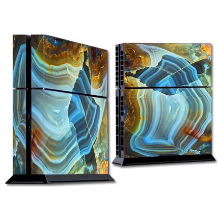 Skin Decal For Ps4 Playstation 4 Console / Beautiful Geode Precious Stone Blue Brown