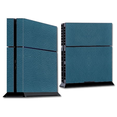 Skin Decal For Ps4 Playstation 4 Console / Blue Teal Leather Pattern Look