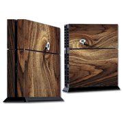 Skin Decal For Ps4 Playstation 4 Console / Dark Wood Knot Screw In Walnut