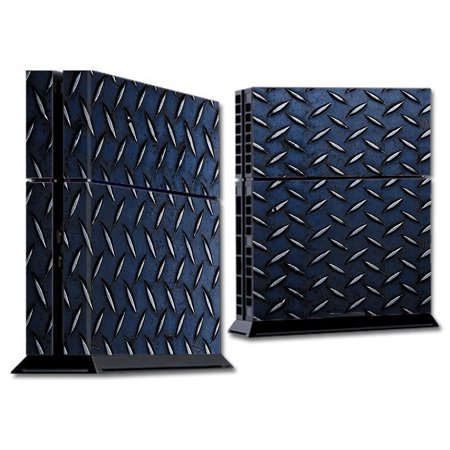 Skin Decal For Ps4 Playstation 4 Console / Diamond Plate Aged Steel