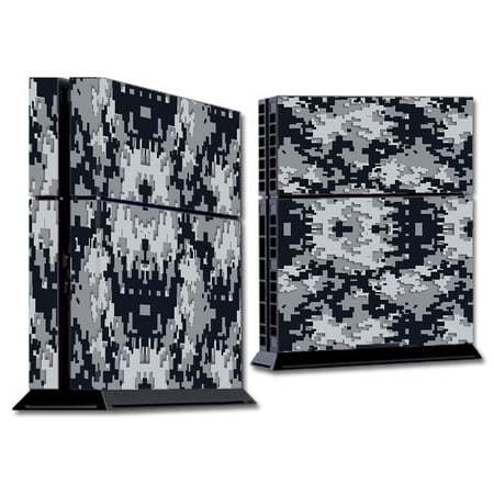 Skin Decal For Ps4 Playstation 4 Console / Digi Camo Team Colors Camouflage Black Silver