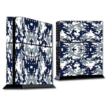 Skin Decal For Ps4 Playstation 4 Console / Digi Camo Team Colors Camouflage Blue Silver