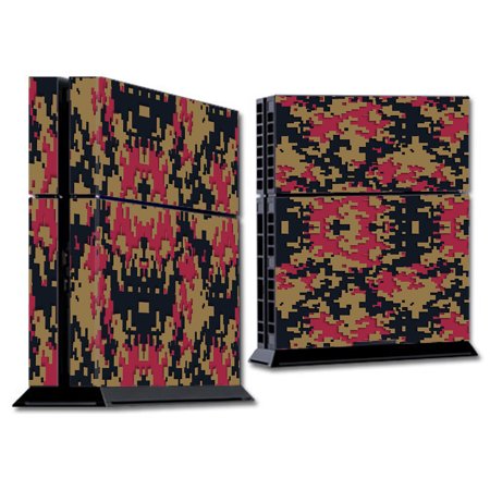Skin Decal For Ps4 Playstation 4 Console / Digi Camo Team Colors Camouflage Gold Red Blue