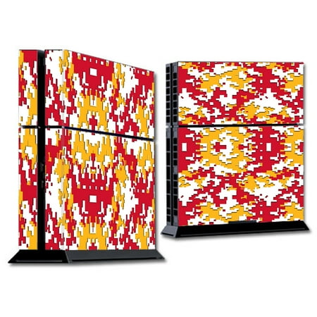 Skin Decal For Ps4 Playstation 4 Console / Digi Camo Team Colors Camouflage Red Yellow