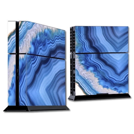 Skin Decal For Ps4 Playstation 4 Console / Geode Closeskin Decal For Ps4 Playstation 4 Console / Up Blue Crystals
