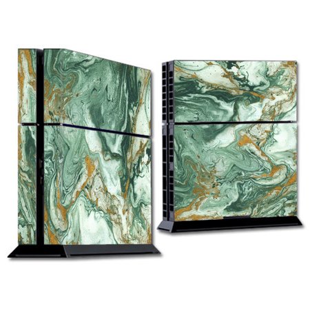 Skin Decal For Ps4 Playstation 4 Console / Marble Paint Swirls Green