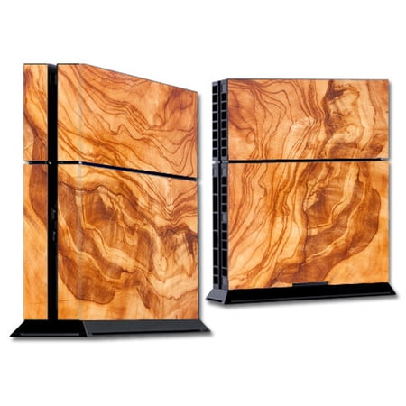 Skin Decal For Ps4 Playstation 4 Console / Marble Wood Design Cherry Mahogany
