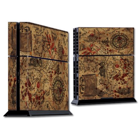 Skin Decal For Ps4 Playstation 4 Console / Pirate Map Arrrr Treasure Gold