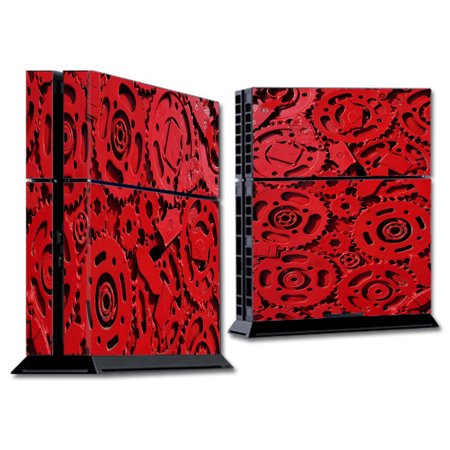 Skin Decal For Ps4 Playstation 4 Console / Red Gears Cog Cogs Steam Punk