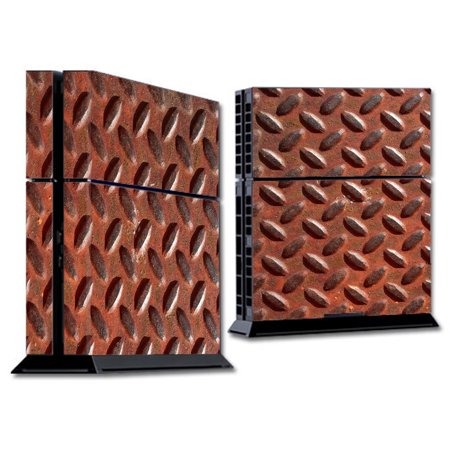 Skin Decal For Ps4 Playstation 4 Console / Rusted Diamond Plate Metal Panel Rust
