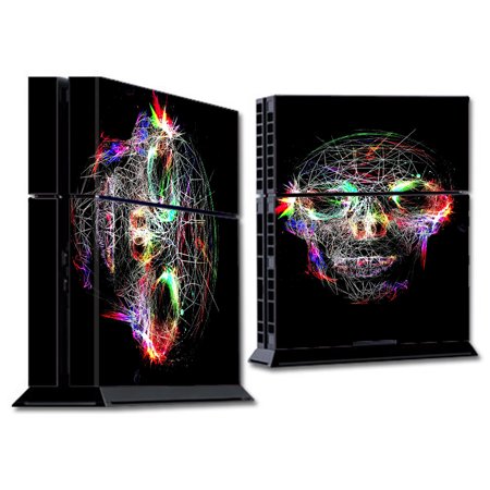 Skin Decal For Ps4 Playstation 4 Console / Skull Wild Line Electric