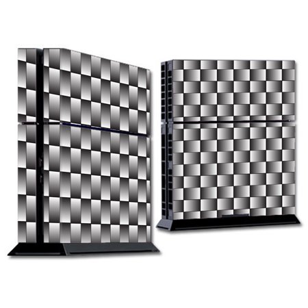Skin Decal For Ps4 Playstation 4 Console / White Grey Carbon Fiber Look
