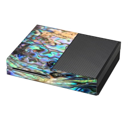 Skin Decal For Xbox One Console / Abalone Swirl Shell Design Blue